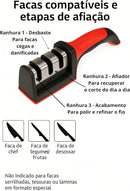 Afiador de Facas 3 Em 1 Profissional